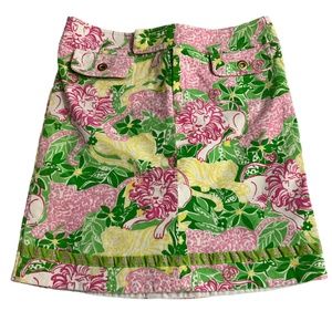 Lily Pulitzer Animal Crackers print skirt